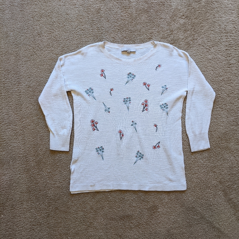 Spring Floral Sweater